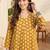 Women Printed Pleated Pure Cotton Kurta with Trousers