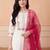 Women Floral Embroidered Regular Thread Work Kurta with Trousers & With Dupatta
