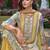 Women Floral Printed Regular Thread Work Liva Kurta with Palazzos & With Dupatta