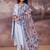 Women Floral Regular Thread Work Kurta with Trousers & With Dupatta
