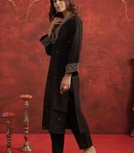 Women Ethnic Motifs Embroidered Regular Thread Work Liva Kurta with Trousers