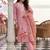 Women Floral Printed Regular Thread Work Linen Kurta with Trousers & With Dupatta