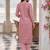 Women Floral Printed Regular Thread Work Linen Kurta with Trousers & With Dupatta