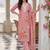 Women Floral Printed Regular Thread Work Linen Kurta with Trousers & With Dupatta