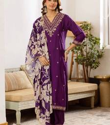 Women Ethnic Motifs Embroidered Regular Thread Work Kurta with Patiala & With Dupatta