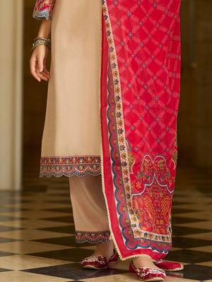 Women Ethnic Motifs Embroidered Regular Thread Work Kurta with Trousers & With Dupatta 6