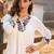 Women Ethnic Motifs Regular Thread Work Pure Cotton Kurta with Trousers
