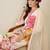 Women Floral Printed Regular Linen Kurta with Trousers & With Dupatta