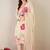 Women Floral Printed Regular Linen Kurta with Trousers & With Dupatta