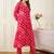 Women Leheriya Printed Regular Kurta with Trousers