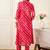 Women Leheriya Printed Regular Kurta with Trousers