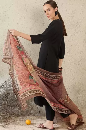 Women Ethnic Motifs Regular Kurta with Trousers & With Dupatta