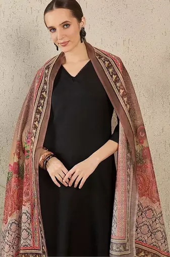 Women Ethnic Motifs Regular Kurta with Trousers & With Dupatta