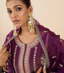 Women Ethnic Motifs Embroidered Regular Kurta with Palazzos & With Dupatta