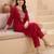 Women Ethnic Motifs Embroidered Regular Thread Work Kurta with Trousers