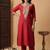 Women Ethnic Motifs Embroidered Regular Thread Work Liva Kurta with Trousers