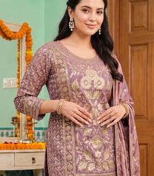 Women Ethnic Motifs Regular Kurta with Trousers & With Dupatta