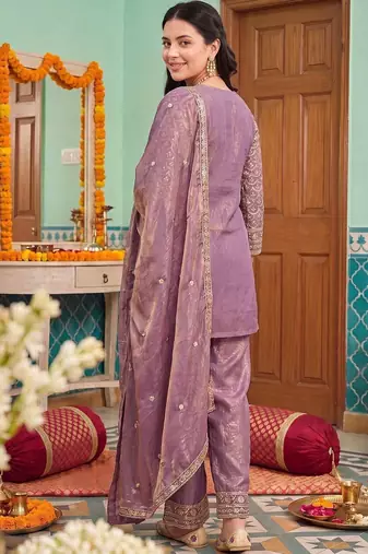 Women Ethnic Motifs Regular Kurta with Trousers & With Dupatta