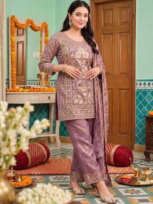 Women Ethnic Motifs Regular Kurta with Trousers & With Dupatta 1