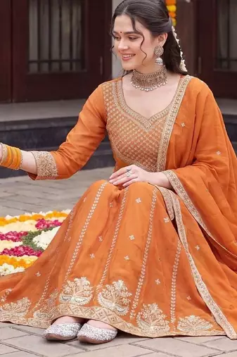 Women Ethnic Motifs Embroidered Regular Kurta with Sharara & With Dupatta