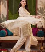Women Ethnic Motifs Embroidered Regular Kurta with Trousers & With Dupatta