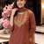 Women Ethnic Motifs Embroidered Regular Liva Kurta with Trousers & With Dupatta