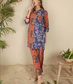 Women Floral Printed Regular Pure Cotton Kurta with Trousers