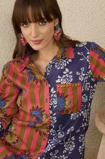 Women Floral Printed Regular Pure Cotton Kurta with Trousers