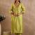 Women Ethnic Motifs Embroidered Regular Thread Work Liva Kurta with Trousers