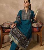 Women Ethnic Motifs Printed Regular Pure Cotton Kurta with Trousers