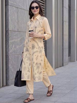 Women Floral Printed Regular Pure Cotton Kurta with Trousers 3