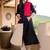 Women Colourblocked Regular Thread Work Pure Cotton Kurta with Trousers