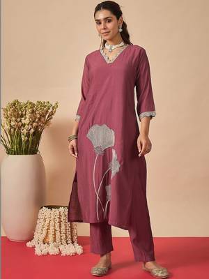 Women Ethnic Motifs Embroidered Regular Thread Work Kurta with Trousers & With Dupatta 1