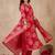 Women Floral Printed Regular Chanderi Silk Kurta with Trousers & With Dupatta