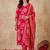 Women Floral Printed Regular Chanderi Silk Kurta with Trousers & With Dupatta