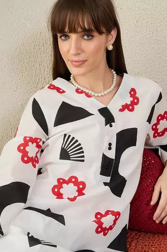Women Printed Regular Pure Cotton Kurta with Palazzos