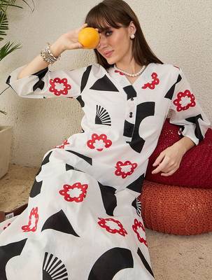 Women Printed Regular Pure Cotton Kurta with Palazzos 5
