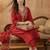 Women Ethnic Motifs Embroidered Regular Thread Work Liva Kurta with Trousers & With Dupatta