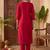 Women Ethnic Motifs Embroidered Regular Thread Work Kurta with Trousers