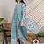 Women Printed Regular Thread Work Pure Cotton Kurta with Trousers & Dupatta