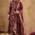 Women Floral Printed Angrakha Thread Work Pure Cotton Kurta with Trousers & With Dupatta