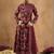 Women Floral Printed Angrakha Thread Work Pure Cotton Kurta with Trousers & With Dupatta