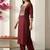 Women Ethnic Motifs Embroidered Regular Thread Work Liva Kurta with Trousers