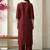 Women Ethnic Motifs Embroidered Regular Thread Work Liva Kurta with Trousers