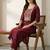 Women Ethnic Motifs Embroidered Regular Thread Work Liva Kurta with Trousers