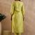 Women Ethnic Motifs Embroidered Empire Thread Work Liva Kurta with Trousers