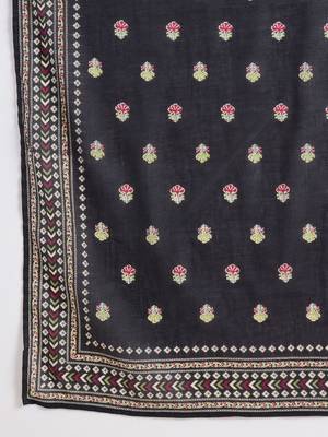 Women Ethnic Motifs Embroidered Regular Thread Work Pure Cotton Kurta with Trousers & With Dupatta 5