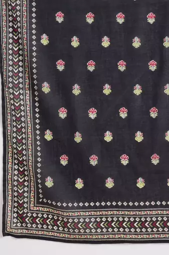 Women Ethnic Motifs Embroidered Regular Thread Work Pure Cotton Kurta with Trousers & With Dupatta
