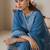 Women Ethnic Motifs Embroidered Regular Thread Work Liva Kurta with Trousers & With Dupatta