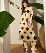 Women Printed Regular Pure Cotton Kurta with Trousers